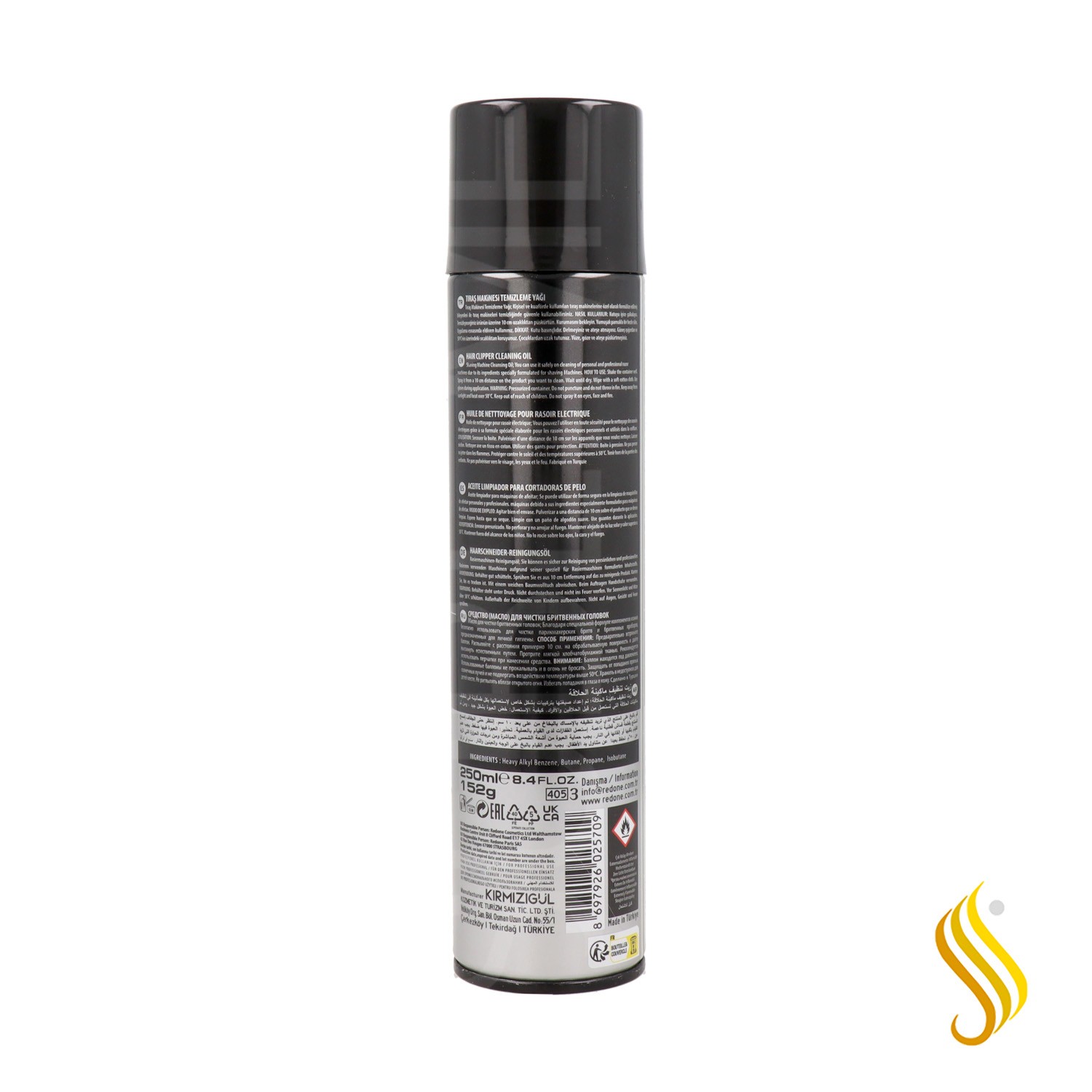 Huile nettoyante pour tondeuse à cheveux Red One 250 ml