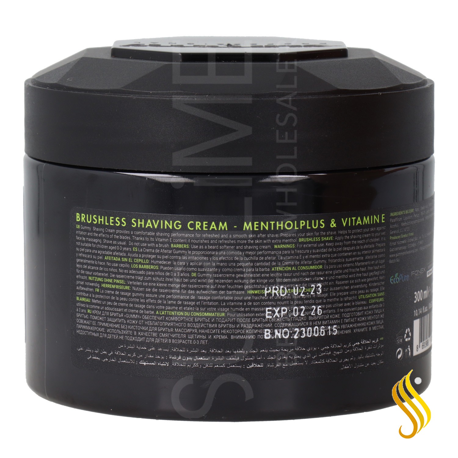 Crème de rasage gommeuse mentholée 300 ml