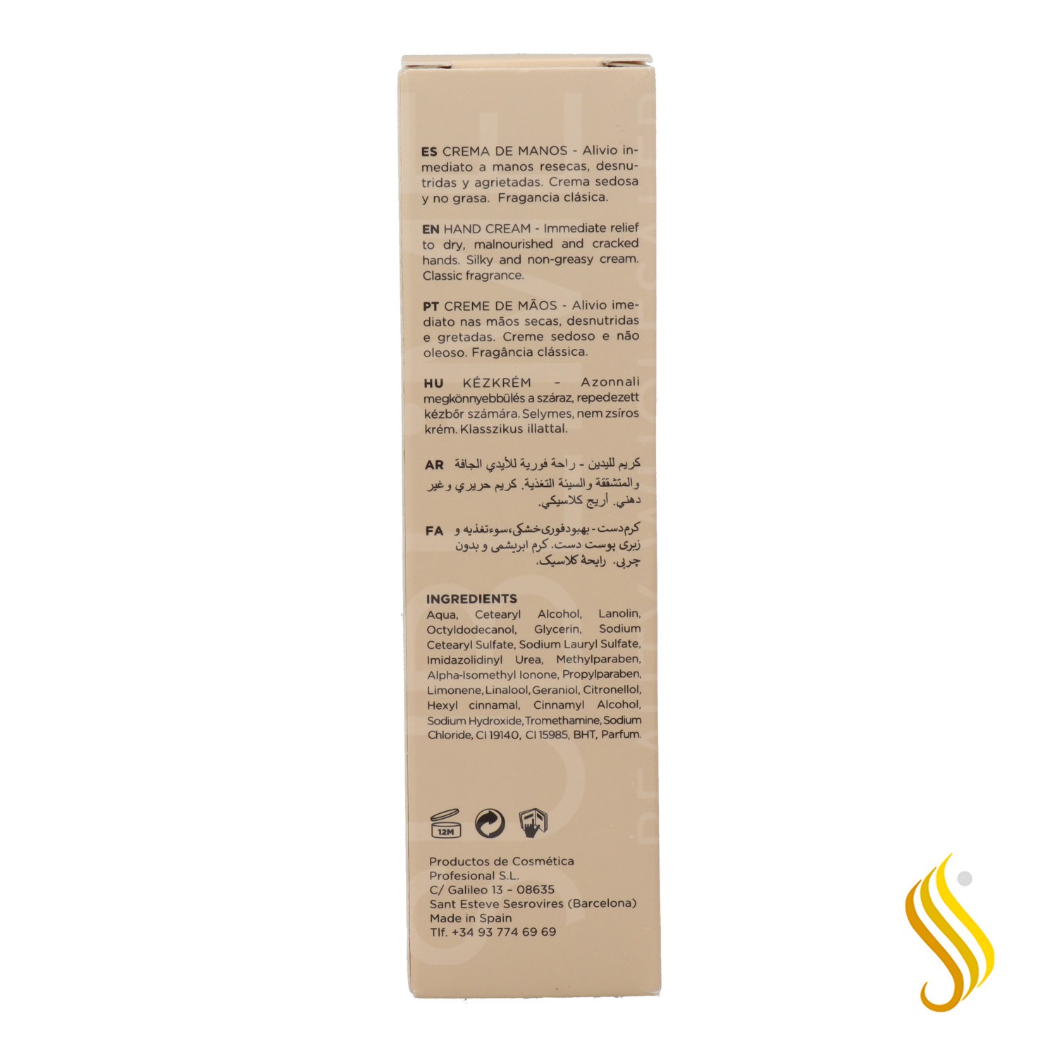 Arual Crème pour les mains parfumée classique 30 gr