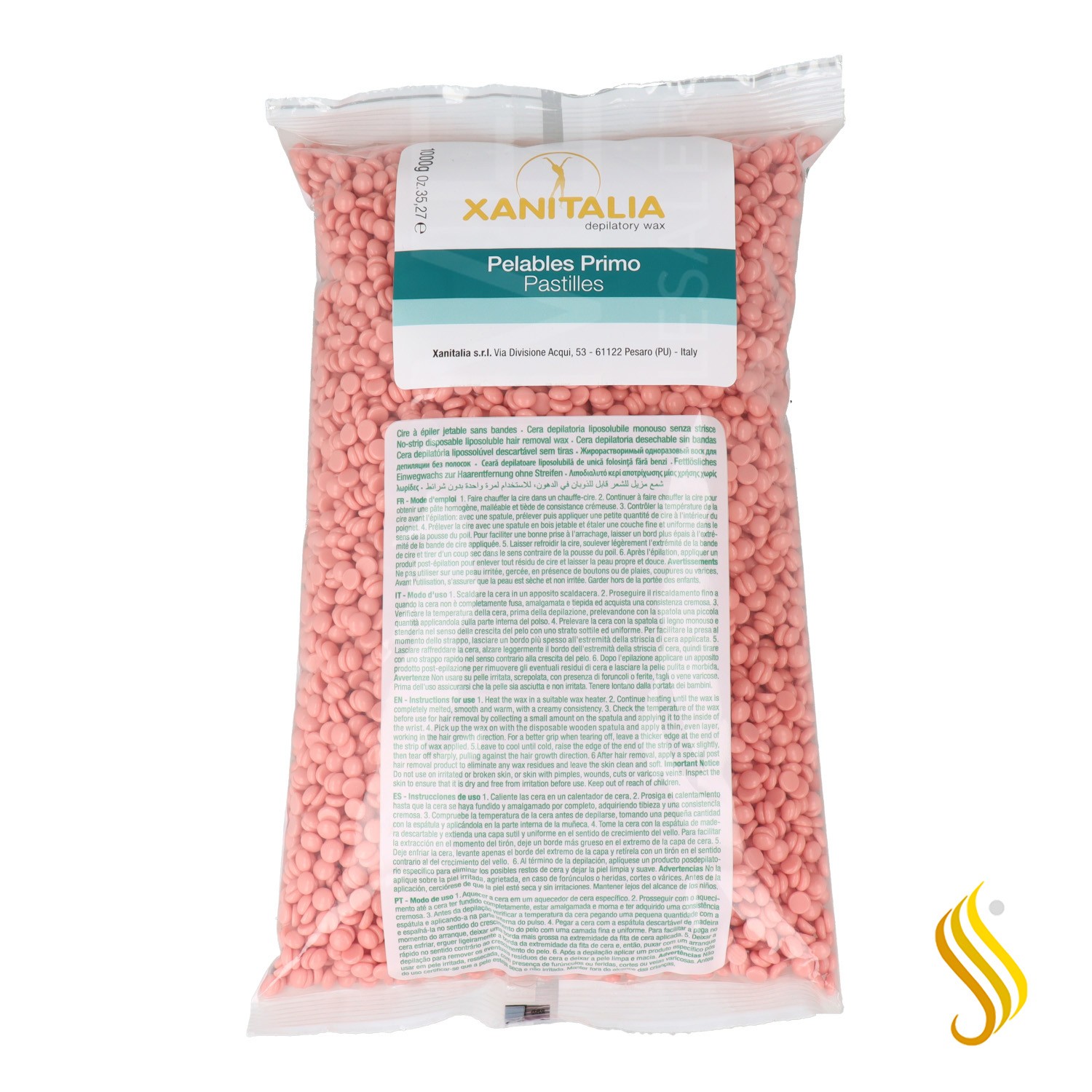 Cera Idema em Pérolas Rosa 1 kg.