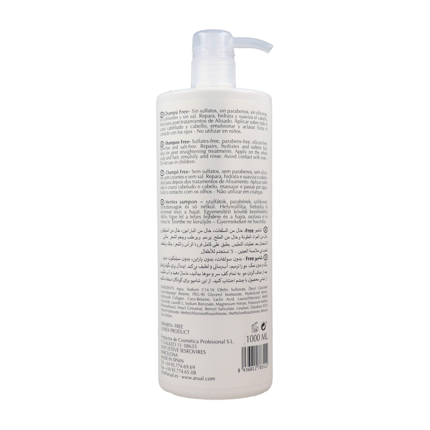 Arual Free Eco Friendly Shampoo 1000 ml