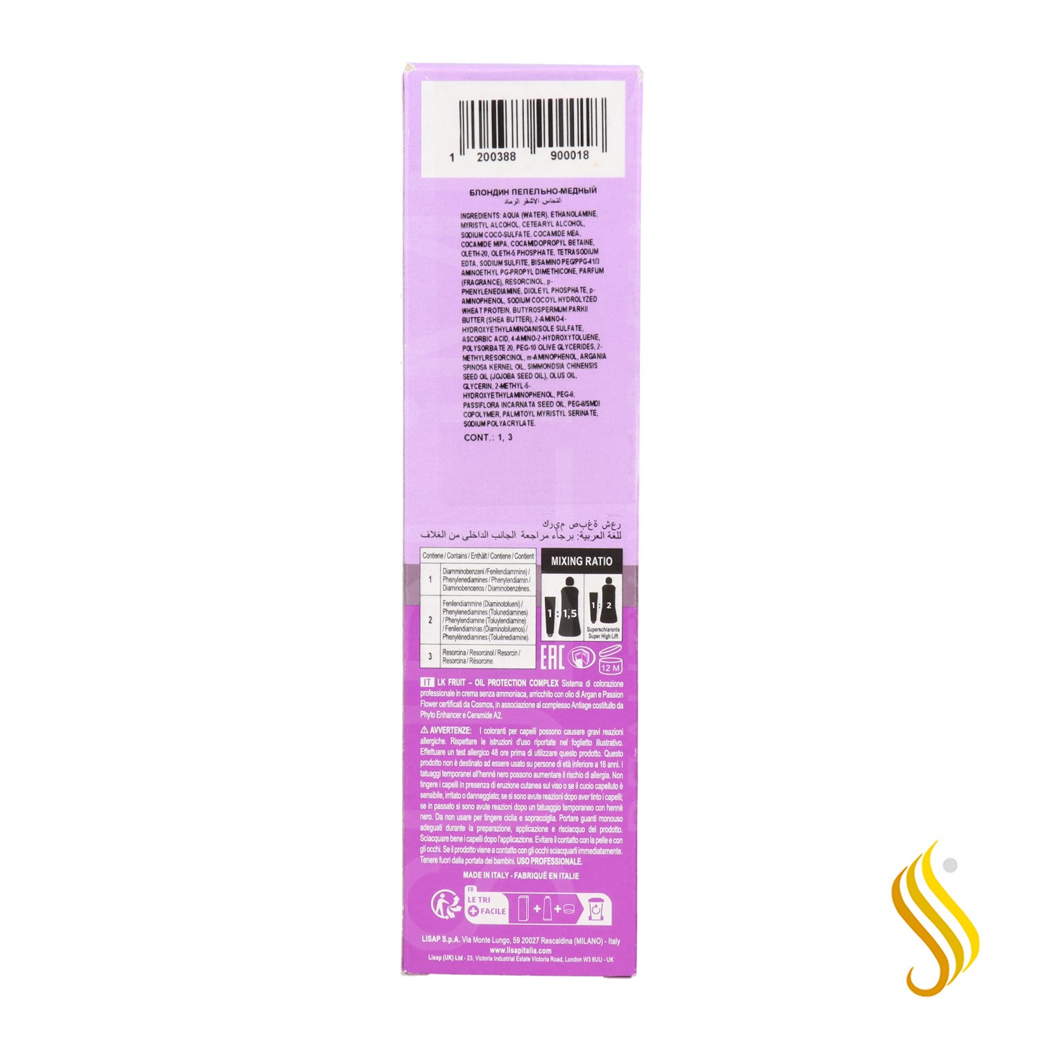 Lisap Lk Fruit Color 10/2 Extra Light Ash Blonde 100 ml