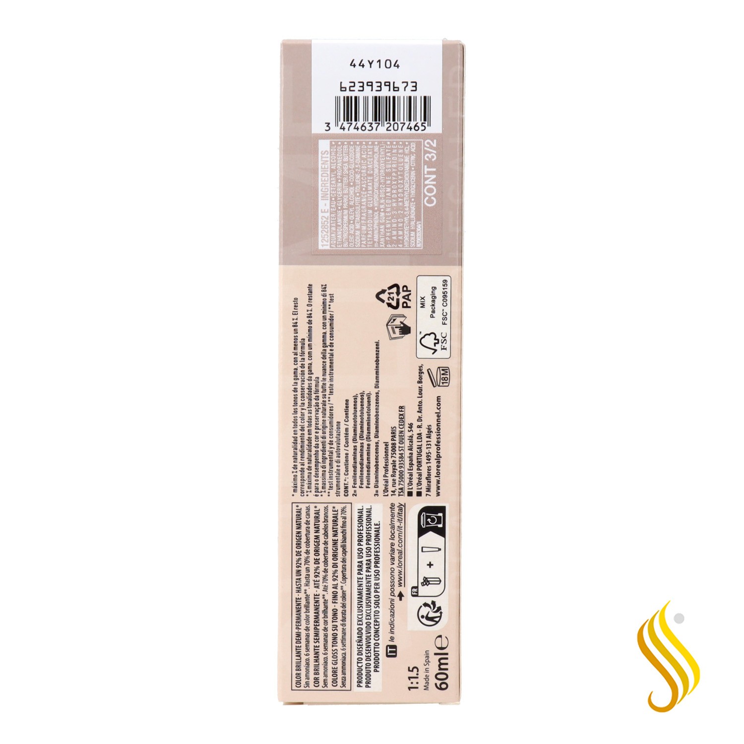 L’Oréal Dia Color 6.23 - Rubio Oscuro Irisado Dorado 60 ml