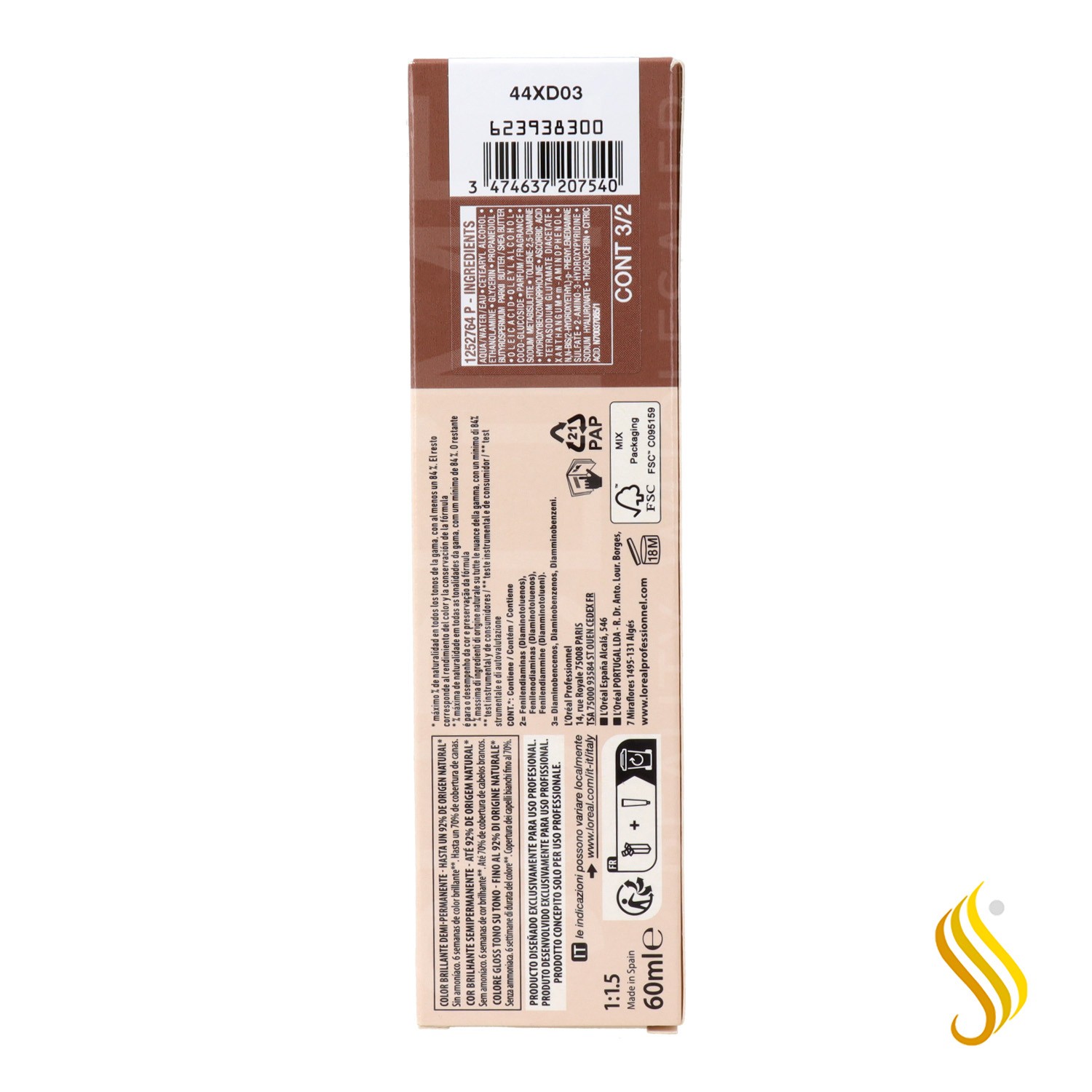 L’Oréal Dia Color 8.31 - Rubio Claro Dorado Ceniza 60 ml