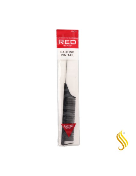 Red Kiss Parting Pin Tail Comb Peine