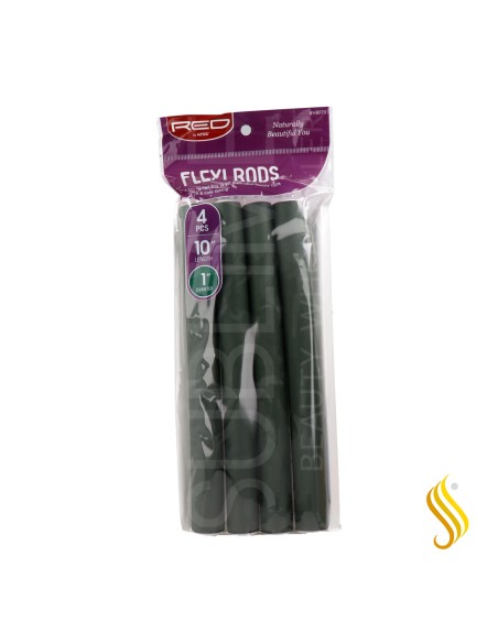 Red Kiss Flexi Rods 10" 1" 4 Piezas Pack Dark Green Rulos Flexibles