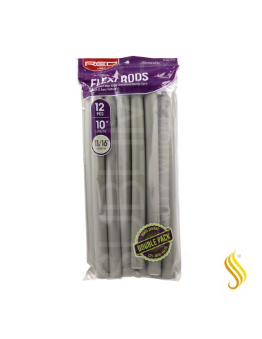 Red Kiss Flexi Rods 10" 11/16" 12 Piezas Pack Color Gris Rulos Flexibles