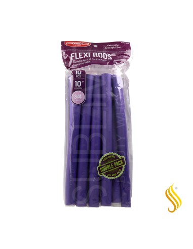 Red Kiss Flexi Rods 10" 3/4"" 10 Piezas Pack Color Purple Rulos Flexibles