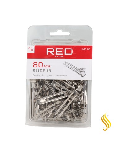 Red Kiss Slide In 1 3/4" 80 Piezas Clips