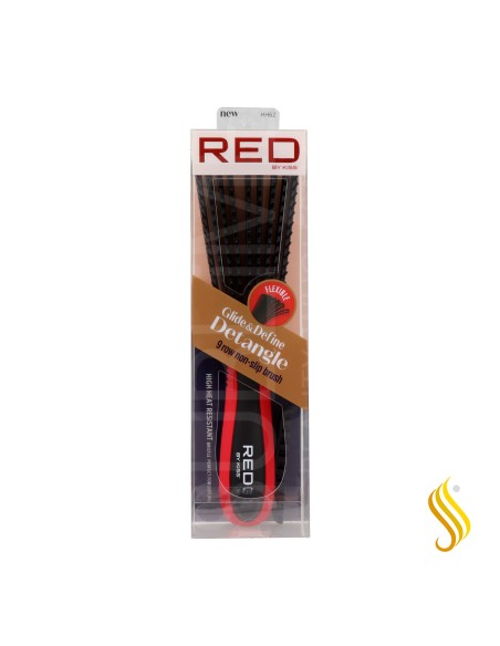 Red Kiss Ez Glide Detangling Brush 9 Rows Cepillo Negro