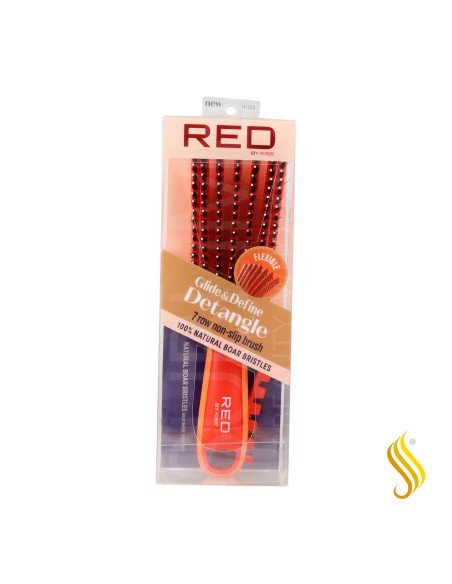 Red Kiss Ez Glide Detangling Brush Boar Orange Cepillo