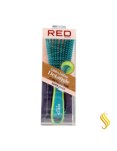 Red Kiss Ez Glide Detangling Brush Jumbo Azul Cepillo
