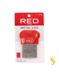 Red Kiss Metal Lice Comb Peineta Aluminio