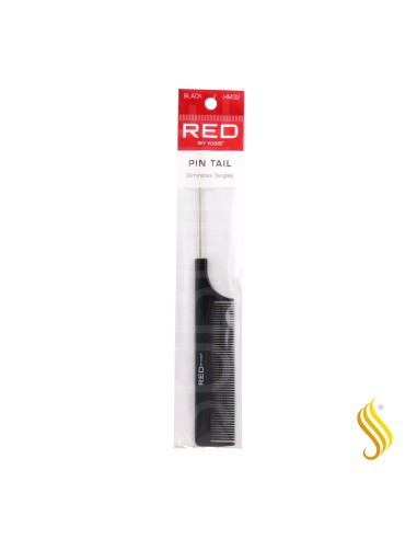 Red Kiss Pin Tail Comb Black Peine