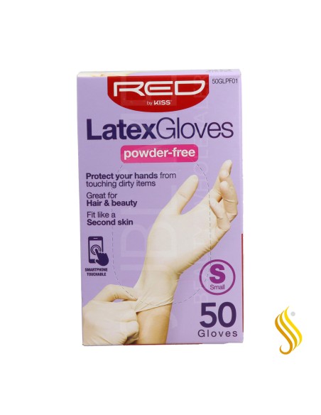 Red Kiss Powder Free Latex Gloves S 50 Piezas Guantes