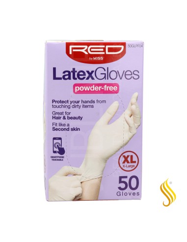 Red Kiss Powder Free Latex Gloves Xl 50 Piezas Guantes