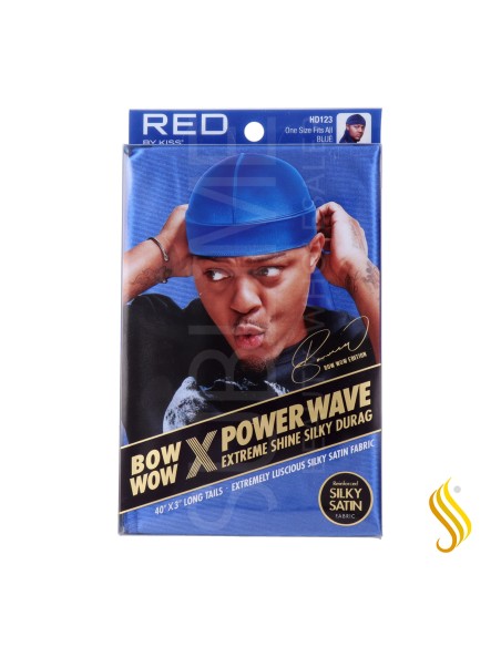 Red Kiss Power Wave Extreme Silky Durag Blue Capa De Cabello