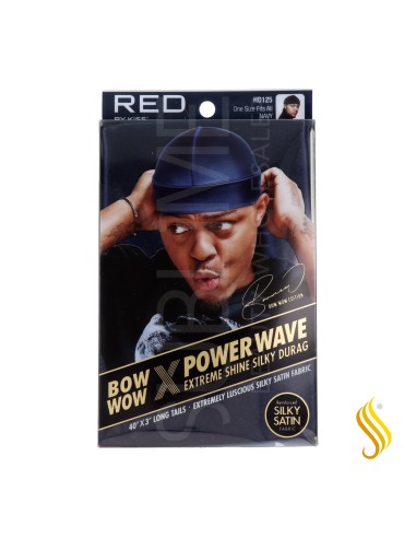 Red Kiss Power Wave Extreme Silky Durag Navy Capa De Cabello