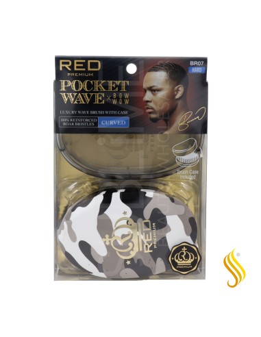 Red Kiss Rpm Designed Pocket Boar Brush Black Camo Cepillo