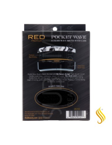 Red Kiss Rpm Designed Pocket Boar Brush Black Camo Cepillo
