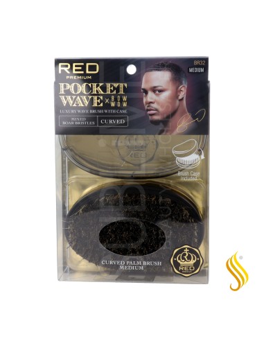 Red Kiss Pocket Wave Boar Brush Medium Cepillo