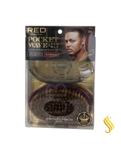 Red Kiss Pocket Wave Boar Brush Soft Cepillo