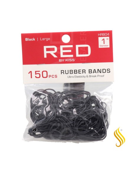 Red Kiss Rubber Band Large 150 Piezas Gomas De Cabello