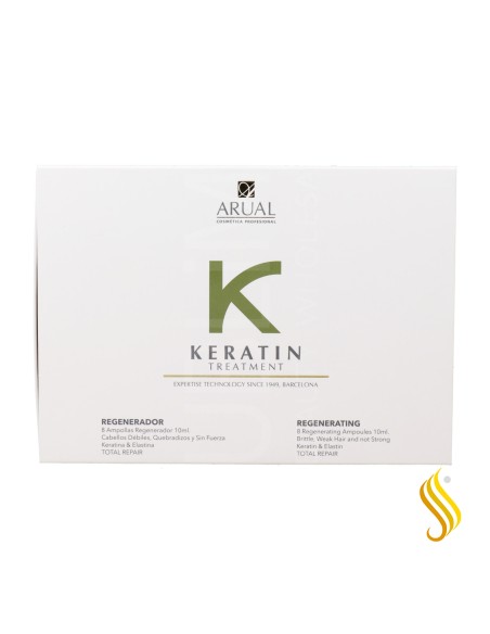 Arual Keratin Regenerador 8 U Tatamiento Ampoules 10 ml