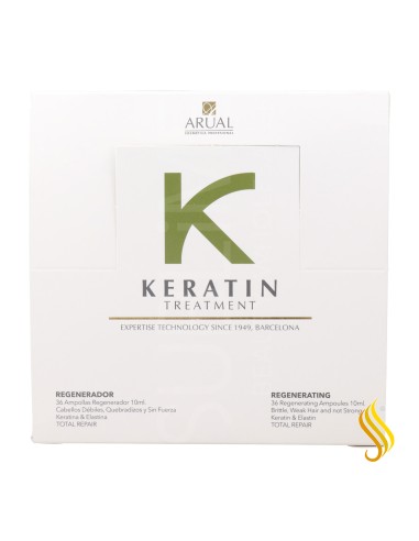 Arual Keratin Regenerador 36 U Tatamiento Ampoules 10 ml