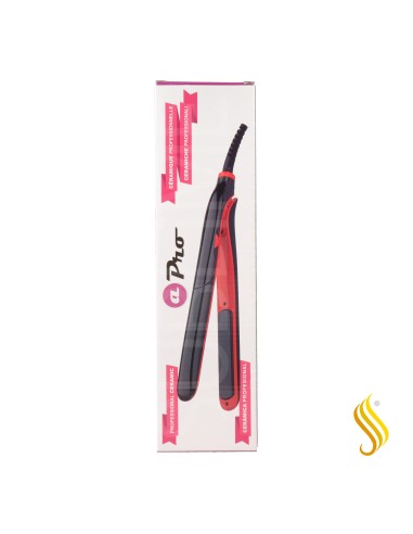 Albi Pro Professional Black Digital Ceramic Iron - Red
