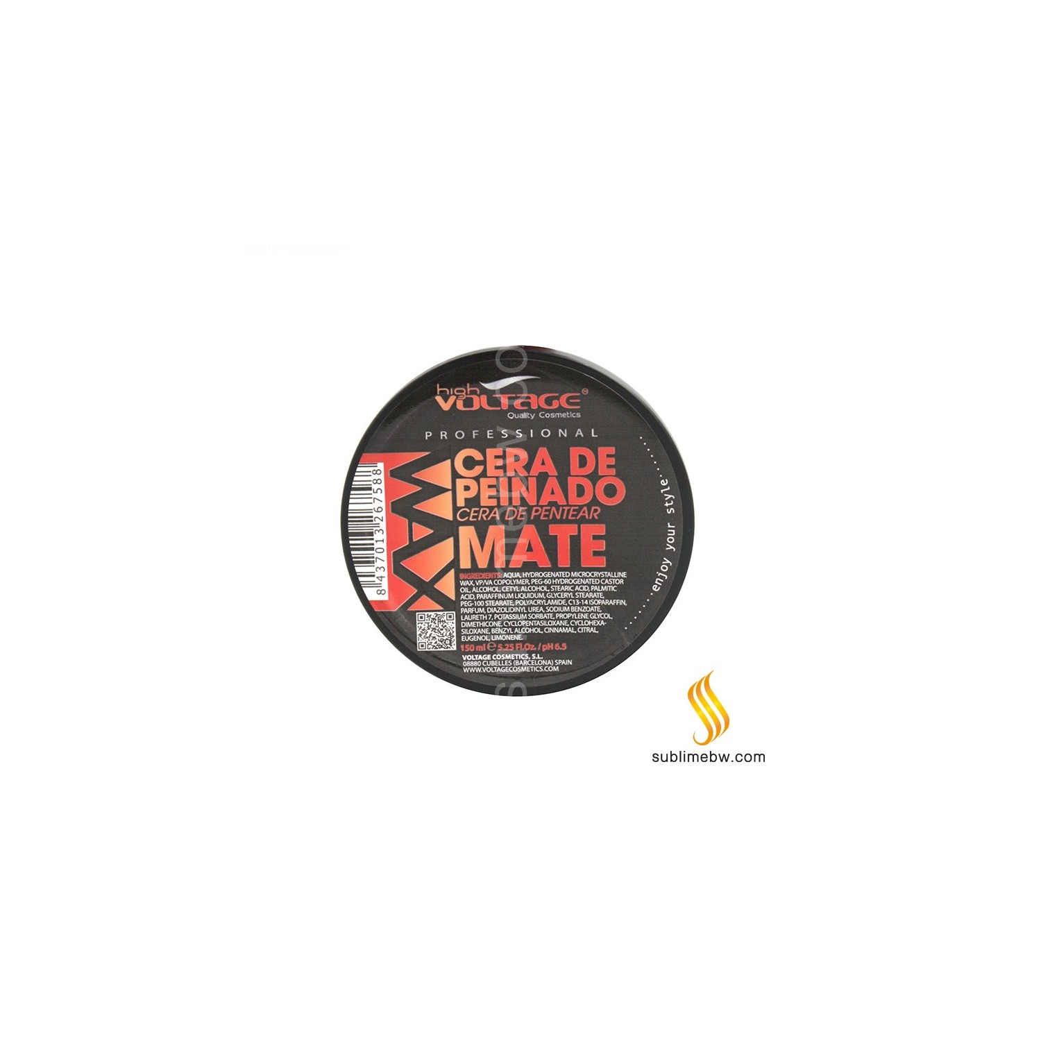 Voltage Cera De Peinado Mate 150 Ml 
