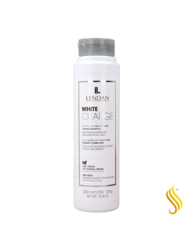Lendan White Charge Shampooing Anti-Jaune et Orange 300 ml