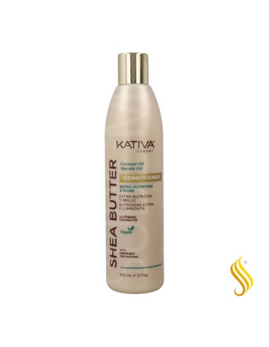 Kativa Après-shampoing à l'huile de marula et de noix de coco au beurre de karité 355 ml