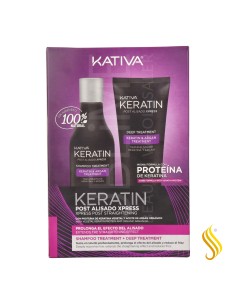 Kativa Keratin Post Redressage Xpress Kit (Shampooing+Traitement)