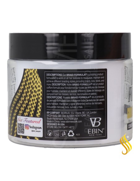 Ebin New York Braid Formula Après-shampooing gel super tenue 310 ml