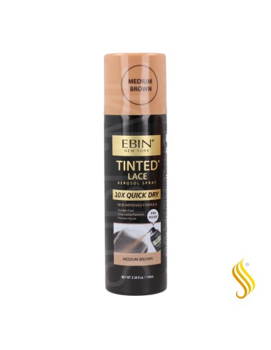 Ebin New York Quick Tinted Lace Spray Castanho Médio 100 ml