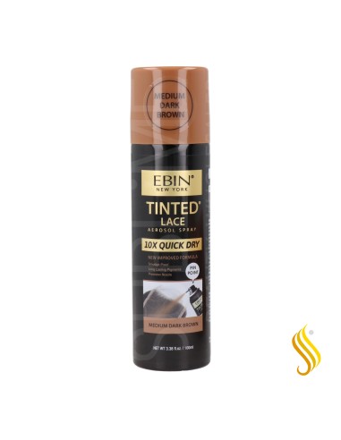 Ebin New York Quick Tinted Lace Spray Castanho Médio Escuro 100 ml