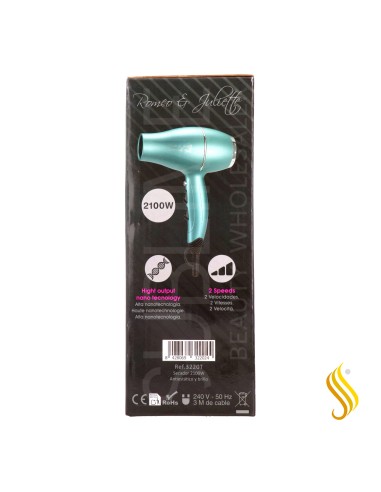 Albi R&J Ultra Compact Secador Turquesa 2100W