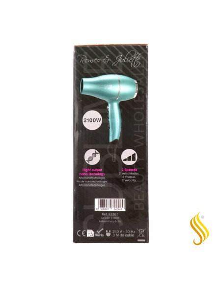 Albi R&J Ultra Compact Secador Turquesa 2100W