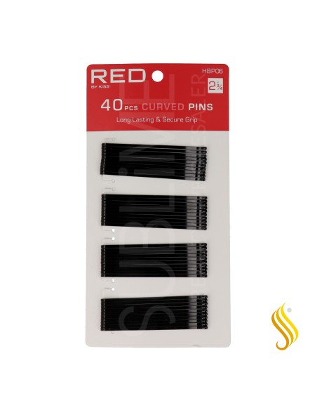 Red Kiss Curved Pins 2 3/4″ 40 Pcs