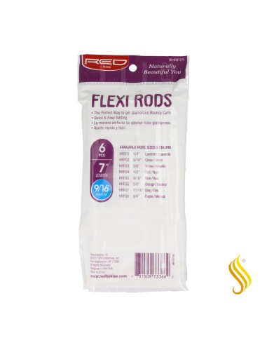 Red Kiss Flexi Rods 7" 9.16 6 Pièces Pack B