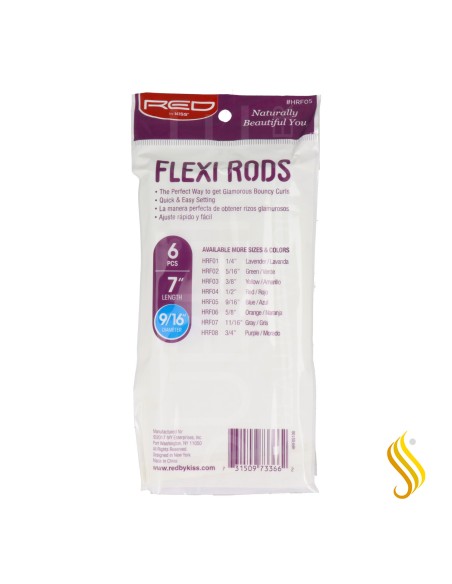 Red Kiss Flexi Rods 7" 9.16 6 Pièces Pack B