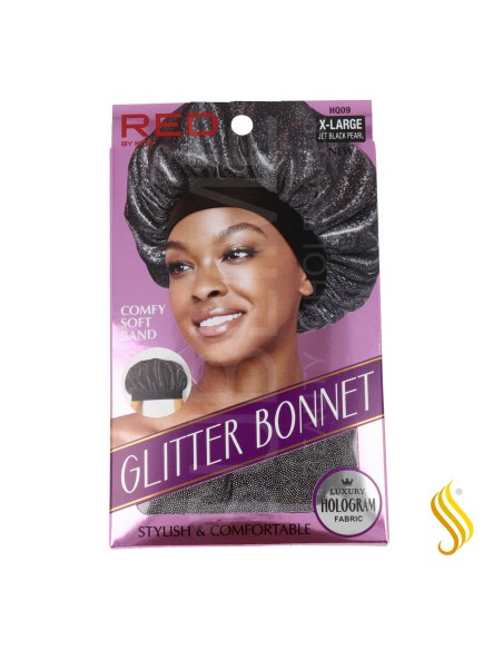 Bonnet Red Kiss Glitter Xl Jet Black Perle