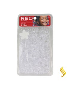 Perles de cheveux Red Kiss L 240 pièces (transparentes)
