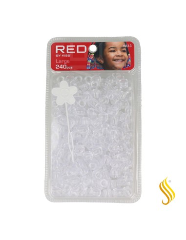 Perles de cheveux Red Kiss L 240 pièces (transparentes)