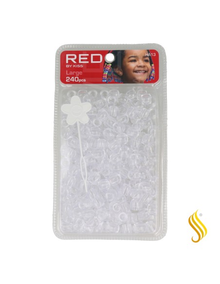 Perles de cheveux Red Kiss L 240 pièces (transparentes)