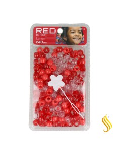 Perles de cheveux Red Kiss L 240 pièces (Red Kiss)