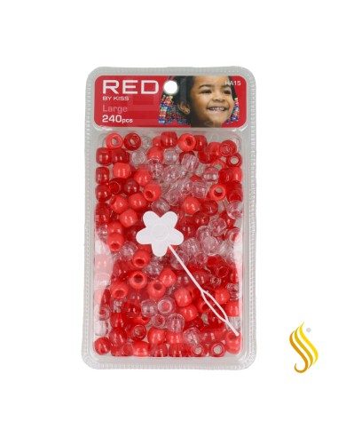 Perles de cheveux Red Kiss L 240 pièces (Red Kiss)