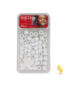 Perles de cheveux Red Kiss L 60 pièces (blanc)