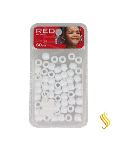 Perles de cheveux Red Kiss L 60 pièces (blanc)